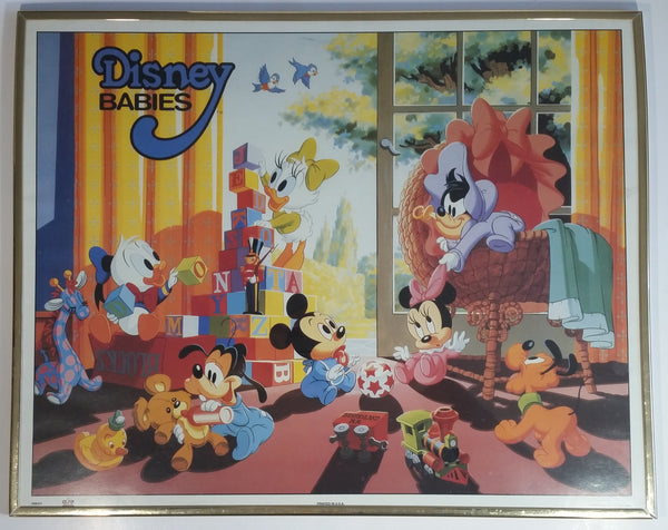 The Walt Disney Company O.S.P. #88024 Disney Babies Cartoon Characters 16" x 20" Metal Framed Art Print Poster