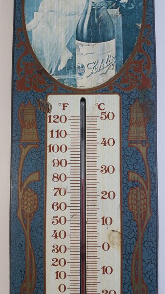 Vintage Thermometer, Large Wall Thermometer, Large Wooden