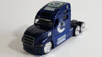 2009 Maisto Top Dog Collectibles NHL Vancouver Canucks Ice Hockey Team Semi Transport Truck Rig Dark Blue 1/64 Scale Die Cast Toy Car Vehicle with Opening Hood