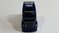 2009 Maisto Top Dog Collectibles NHL Vancouver Canucks Ice Hockey Team Semi Transport Truck Rig Dark Blue 1/64 Scale Die Cast Toy Car Vehicle with Opening Hood