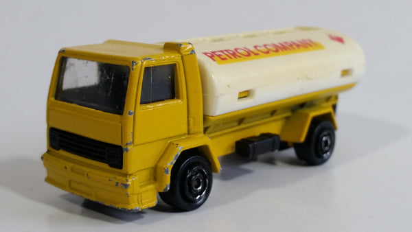 Vintage Majorette Ford Petrol Company Oil Fuel Tanker Truck Yellow Die Cast Toy Car Vehicle Petrol Collectible No. 241 - 245