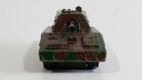 Vintage 1976 Lesney Matchbox Rolamatics No. 70 S.P Gun Tank Army Olive Green and Brown Camouflage Die Cast Toy Car Military Weaponry Vehicle with Moving Gun Made in England