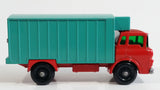 1967-1972 Lesney Matchbox No. 44 GMC Refrigerator Truck Red Turquoise (Bumper, No Tow, w/ Door Stop) (A)