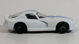 Maisto Dodge Viper White with Blue Stripes Die Cast Toy Luxury Sports Car Vehicle