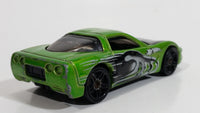 2002 Hot Wheels Octoblast '97 Corvette Metalflake Green Die Cast Toy Car Vehicle