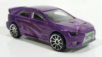 2010 Hot Wheels Color Shifters 2008 Lancer Evolution Purple / White Die Cast Toy Car Vehicle