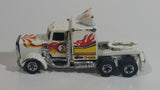 1983 Hot Wheels Long Shot Semi Tractor Truck Rig Pennzoil #1 White Die Cast Car Vehicle