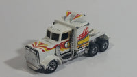 1983 Hot Wheels Long Shot Semi Tractor Truck Rig Pennzoil #1 White Die Cast Car Vehicle