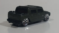 2001 Maisto Hummer H2 Concept Dark Olive Army Green Die Cast Toy Car Vehicle