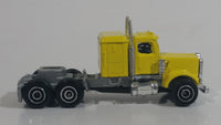 1986 PlayArt Gata Fast Wheels Semi Tractor Truck Rig Yellow Die Cast Toy Car Vehicle