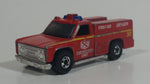 1978 Hot Wheels Emergency Squad Rescue Ranger Red Fire Truck Die Cast Toy Car Vehicle - BW - Blue Lights - Hong Kong