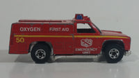 1978 Hot Wheels Emergency Squad Rescue Ranger Red Fire Truck Die Cast Toy Car Vehicle - BW - Blue Lights - Hong Kong