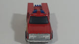 1978 Hot Wheels Emergency Squad Rescue Ranger Red Fire Truck Die Cast Toy Car Vehicle - BW - Blue Lights - Hong Kong