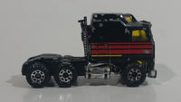 1993 Matchbox Super Rigs Kenworth Cabover Aerodyne Semi Tractor Truck Rig Harley Davidson Black Die Cast Toy Car Vehicle