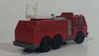 1992 Tonka Red Fire Ladder and Hook Truck Die Cast Toy Vehicle - McDonald's Happy Meal
