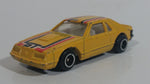 Unknown Brand 1980s Style Mustang GT Yellow Die Cast Toy Car Vehicle