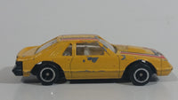 Unknown Brand 1980s Style Mustang GT Yellow Die Cast Toy Car Vehicle