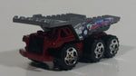 2002 Matchbox Demolition Force Dump Truck Dark Red with Grey Dumper Die Cast Toy Car Construction Equipment Vehicle