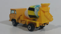 Vintage Yatming Cement Mixer Truck Yellow with White Mixing Barrel Die Cast Toy Car Vehicle
