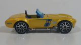 2012 Hot Wheels Shelby Classic Cobra Convertible Metalflake Light Gold Die Cast Toy Car Vehicle w/ Opening Hood