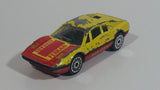 Vintage 1986 Matchbox No. 70 Ferrari 308 GTB Yellow and Red Die Cast Toy Race Car Vehicle