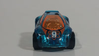 2009 Hot Wheels Tire Tread Raceway Vandetta Blue #9 Die Cast Toy Car Vehicle