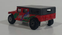 Unknown Brand Hummer Red with Black Roof Die Cast Toy Car Vehicle