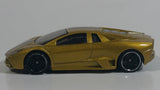 2013 Hot Wheels World Race Lamborghini Reventon Metalflake Gold Die Cast Toy Car Vehicle
