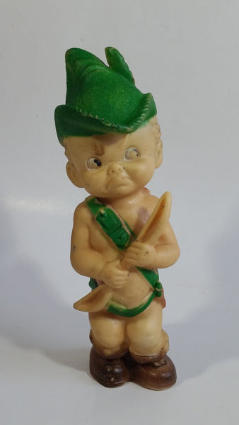 Vintage 1950s Reliable Toys Elven Archer Boy 7 3/4" Rubber Squeeze Toy Figure