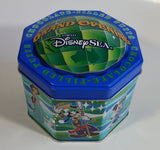 2001 Disney Sea Tokyo Grand Opening Chocolate Filled Puffs Cartoon Character Themed Octagon Shaped Tin Metal Container