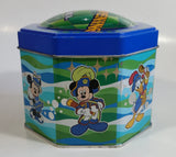 2001 Disney Sea Tokyo Grand Opening Chocolate Filled Puffs Cartoon Character Themed Octagon Shaped Tin Metal Container