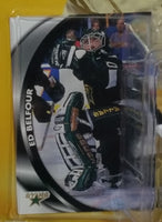 1998 Edition Kenner Hasbro Starting Lineup NHL Ice Hockey Player Goalie Ed Belfour Dallas Stars Action Figure and Upper Deck Trading Card New in Package