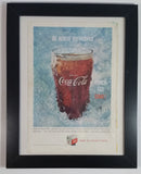 Rare Vintage 1959 Coca-Cola "Sign Of Good Taste" "Be Really Refreshed" "Reach For Coke" Framed Magazine Print Ad Cola Soda Pop Beverage Collectible
