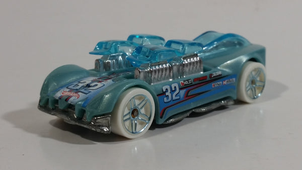 2012 Hot Wheels Thrill Racers Ice What-4-2 Light Metalflake Blue Die Cast Toy Race Car Vehicle