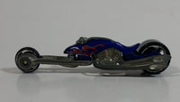 2007 Hot Wheels Truckin’ Transporters Hammer Sled Motorcycle Metalflake Blue Die Cast Toy Motorbike Vehicle