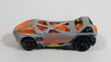 2012 Hot Wheels Thrill Racers Space Mega Thrust Night Burner Metalflake Light Grey Die Cast Toy Race Car Vehicle