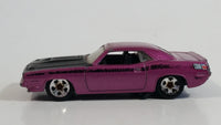 2009 Hot Wheels Muscle Mania '70 Plymouth AAR Cuda Metalflake Pink Die Cast Toy Muscle Car Vehicle