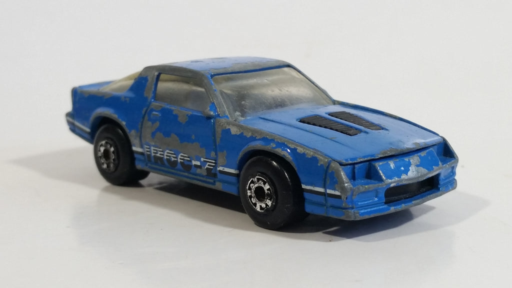 1987 Matchbox Chevrolet Camaro IROC Z-28 Blue Die Cast Toy Car Vehicle ...