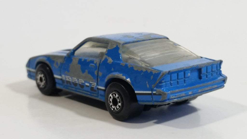 1987 Matchbox Chevrolet Camaro IROC Z-28 Blue Die Cast Toy Car Vehicle ...