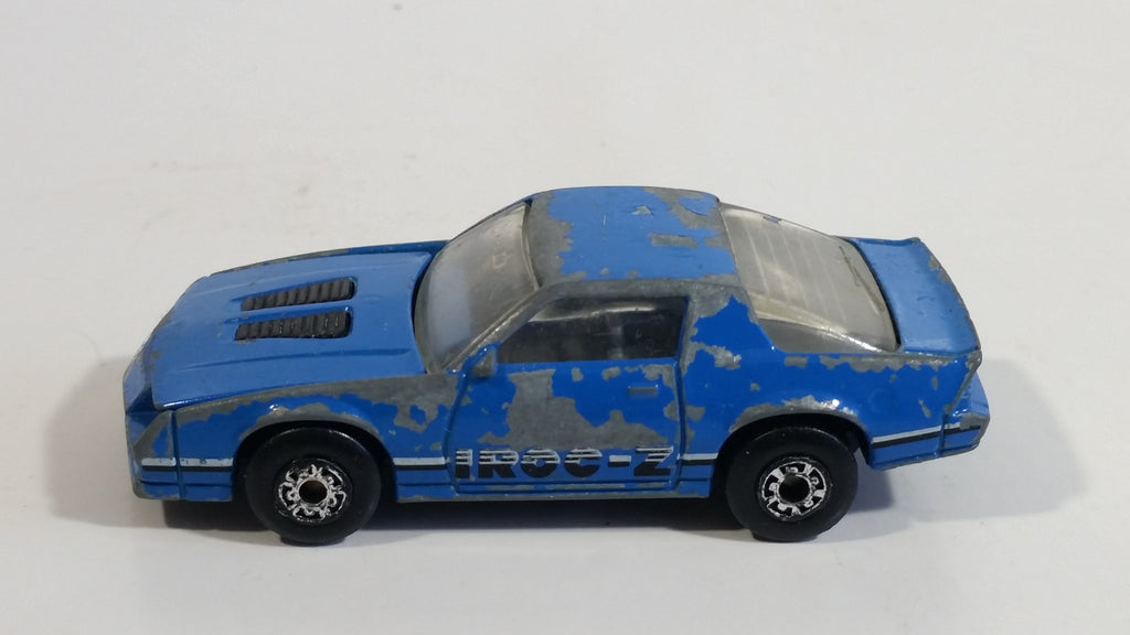 1987 Matchbox Chevrolet Camaro IROC Z-28 Blue Die Cast Toy Car Vehicle ...