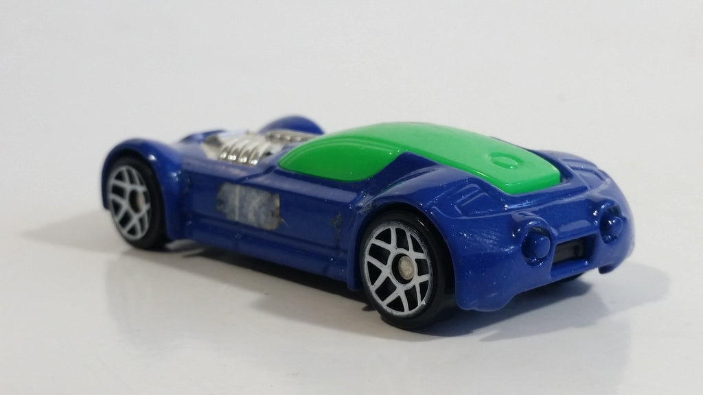 2009 Hot Wheels Ballistik Blue and Green Die Cast Toy Car Vehicle McDo ...