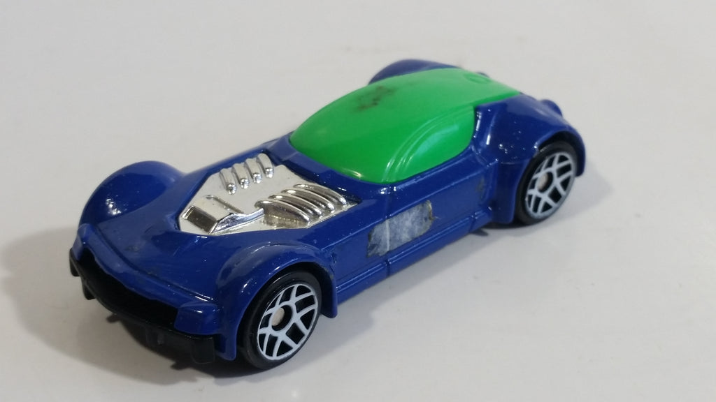 2009 Hot Wheels Ballistik Blue and Green Die Cast Toy Car Vehicle McDo ...