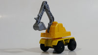1997 M.M.T.L. Excavator Yellow Die Cast Toy Car Construction Vehicle