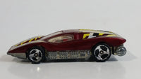 Hot Wheels Large Charge Silver Bullet Metalflake Dark Red Plastic Body Die Cast Toy Car Vehicle