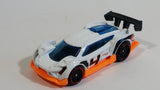 2016 Hot Wheels Track Builders Super Blitzen White Die Cast Toy Race Car Vehicle