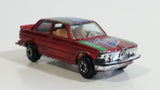 Yatming BMW 320i Dark Red M-Power Blue #320 Turbo Rally No. 1029 Die Cast Toy Car Vehicle