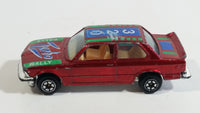 Yatming BMW 320i Dark Red M-Power Blue #320 Turbo Rally No. 1029 Die Cast Toy Car Vehicle