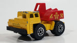 1992 Matchbox Mobile Crane Yellow and Red Die Cast Toy Car Construction Equipment Vehicle