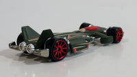 2008 Hot Wheels Jet Rides Jet Threat 3.0 Flat Green Die Cast Toy Race Car Vehicle