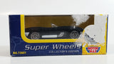 MotorMax Super Wheels 6048 1961 Chevrolet Corvette Stingray Mako Shark Black and White Die Cast Toy Car Vehicle Mint Condition In Box